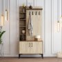 HANAH HOME Cipelarnik sa čivilukom Viyana D Walnut Travertine - slika 1