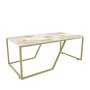 HANAH HOME Sto za dnevnu sobu Wendy White Gold - slika 1