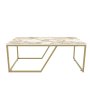 HANAH HOME Sto za dnevnu sobu Wendy White Gold - slika 5