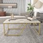 HANAH HOME Sto za dnevnu sobu Wendy White Gold - slika 2