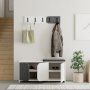 HANAH HOME Cipelarnik sa čivilukom Moni Shoe Cabinet Hanger White Grey - slika 4