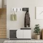 HANAH HOME Cipelarnik sa čivilukom Moni Shoe Cabinet Hanger White Grey - slika 1