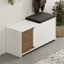 HANAH HOME Cipelarnik sa čivilukom Moni Shoe Cabinet Hanger White Hitit - slika 3