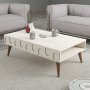 HANAH HOME Sto za dnevnu sobu Lyon 34 Cream Walnut - slika 2