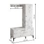 HANAH HOME Cipelarnik sa čivilukom Lex Carrara Marble - slika 5