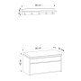 HANAH HOME Cipelarnik sa čivilukom Boby Carrara Marble - slika 3