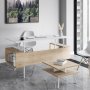 HANAH HOME Set kancelarijskog nameštaja Irony Maxi Set White Oak - slika 2