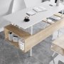 HANAH HOME Set kancelarijskog nameštaja Irony Maxi Set White Oak - slika 5
