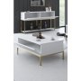 HANAH HOME Sto za dnevnu sobu Lord White Gold - slika 3