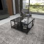 HANAH HOME Sto za dnevnu sobu Uranus Black Fume - slika 4