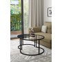 HANAH HOME Sto za dnevnu sobu Bora TransparentBlack - slika 3