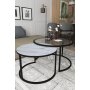 HANAH HOME Sto za dnevnu sobu Bora Transparent Marble White - slika 2