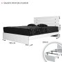 HANAH HOME Bračni krevet Fuga 180 Shiny White - slika 5