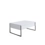 HANAH HOME Sto za dnevnu sobu Luxe White Silver - slika 1