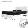 HANAH HOME Bračni krevet Fuga 140 Shiny White - slika 5