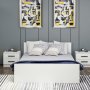 HANAH HOME Bračni krevet Kale Bedstead 150 x 200 White - slika 3