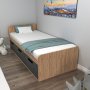HANAH HOME Krevet Akser Atlantic Pine Anthracite - slika 3