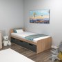 HANAH HOME Krevet Akser Atlantic Pine Anthracite - slika 1