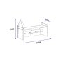 HANAH HOME Krevet Valerin 109 Atlantic Pine Anthracite - slika 5