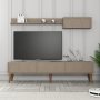 HANAH HOME Set za dnevnu sobu Lyon 3 Atlas Walnut - slika 2