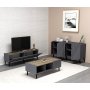 HANAH HOME Set za dnevnu sobu Draw Anthracite Walnut - slika 2
