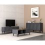 HANAH HOME Set za dnevnu sobu Draw Anthracite Walnut - slika 1