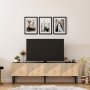 HANAH HOME Set za dnevnu sobu Draw Sapphire Oak Black - slika 4