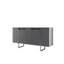 HANAH HOME Komoda Luxe Anthracite Silver - slika 5