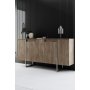 HANAH HOME Komoda Luxe Walnut Silver - slika 1