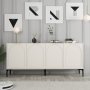 HANAH HOME Komoda Lyon 79 Cream Black - slika 1