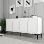 HANAH HOME Komoda Lyon 79 White Black - slika 3