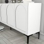 HANAH HOME Komoda Lyon 79 White Black - slika 4