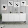 HANAH HOME Komoda Lyon 79 White Black - slika 1