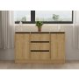 HANAH HOME Komoda Sadu Sapphire Oak Anthracite - slika 3