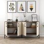 HANAH HOME Komoda Kiev 160 Walnut Cream - slika 4