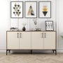 HANAH HOME Komoda Kiev 160 Walnut Cream - slika 1