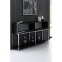 HANAH HOME Komoda Lord Black Silver - slika 2