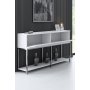 HANAH HOME Komoda Lord White Silver - slika 2