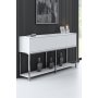 HANAH HOME Komoda Lord White Silver - slika 1