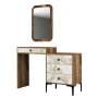 HANAH HOME Komoda sa ogledalom Lizbon 545 Walnut White - slika 4