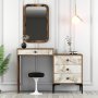 HANAH HOME Komoda sa ogledalom Lizbon 545 Walnut White - slika 1