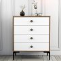 HANAH HOME Komoda Lizbon 537 Walnut White - slika 2