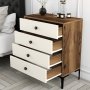 HANAH HOME Komoda Lizbon 540 Walnut Cream - slika 3