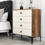 HANAH HOME Komoda Lizbon 540 Walnut Cream - slika 1