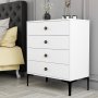 HANAH HOME Komoda Lizbon 542 White - slika 1