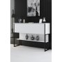 HANAH HOME Komoda Luxe Black White - slika 1