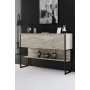 HANAH HOME Komoda Luxe Travertine Black - slika 1