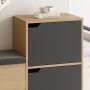 HANAH HOME Cipelarnik Haven Shoe Bench Oak Anthracite - slika 4