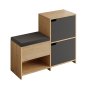 HANAH HOME Cipelarnik Haven Shoe Bench Oak Anthracite - slika 5