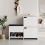 HANAH HOME Cipelarnik Haven Shoe Bench White - slika 1